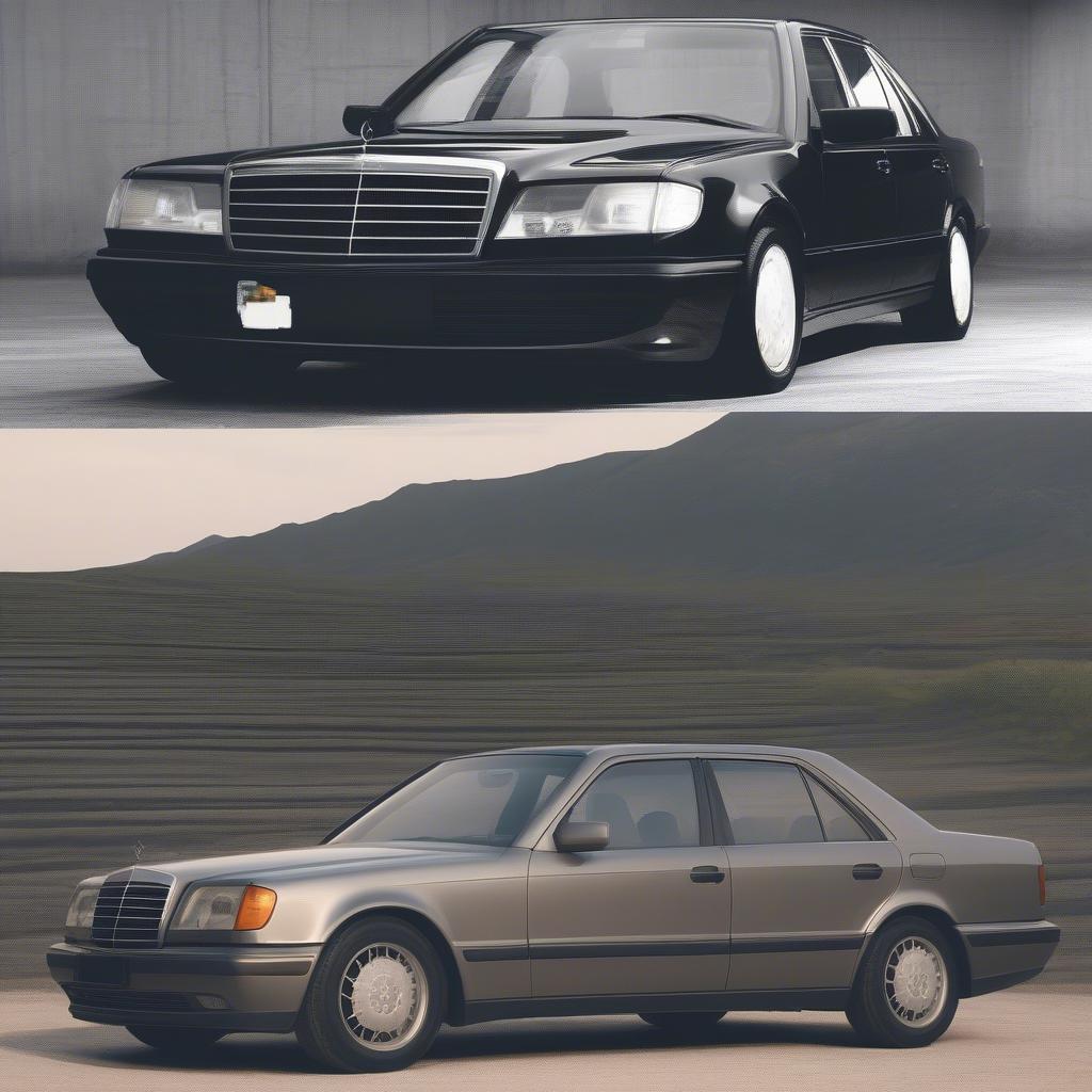 Vergleich von Original- und Nachbauteilen für den W124