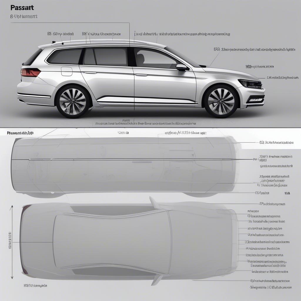 Abmessungen des Passat Variant B8