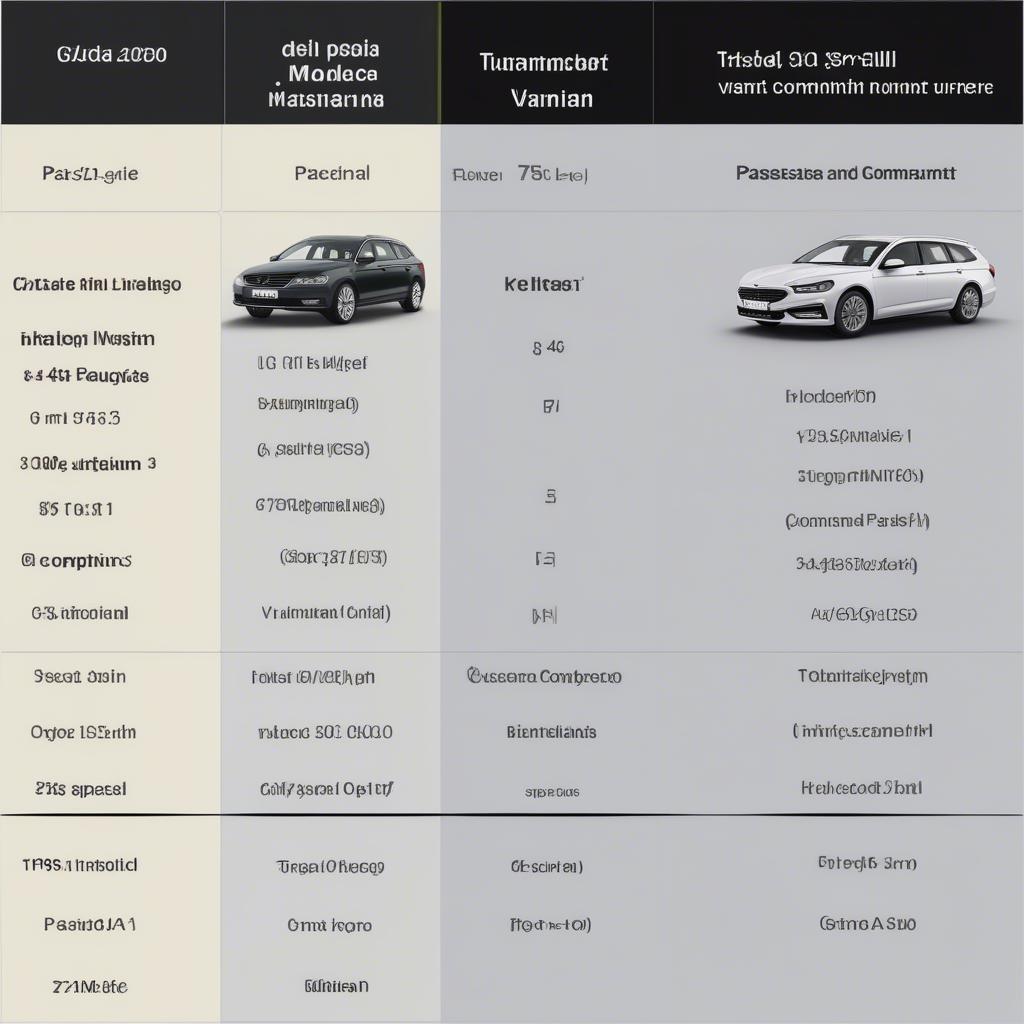 Vergleich Passat Variant mit anderen Kombis