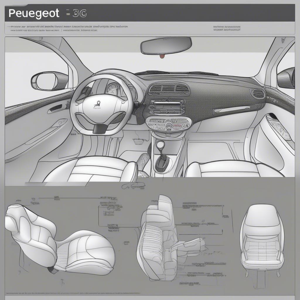 Übersicht des Peugeot 206 CC Cockpits