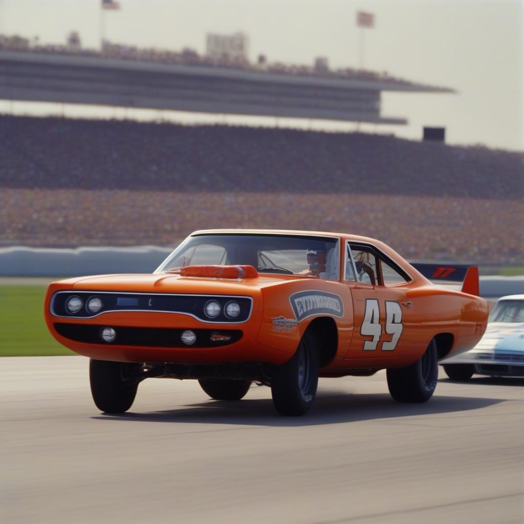 Plymouth Roadrunner Superbird im NASCAR-Rennen