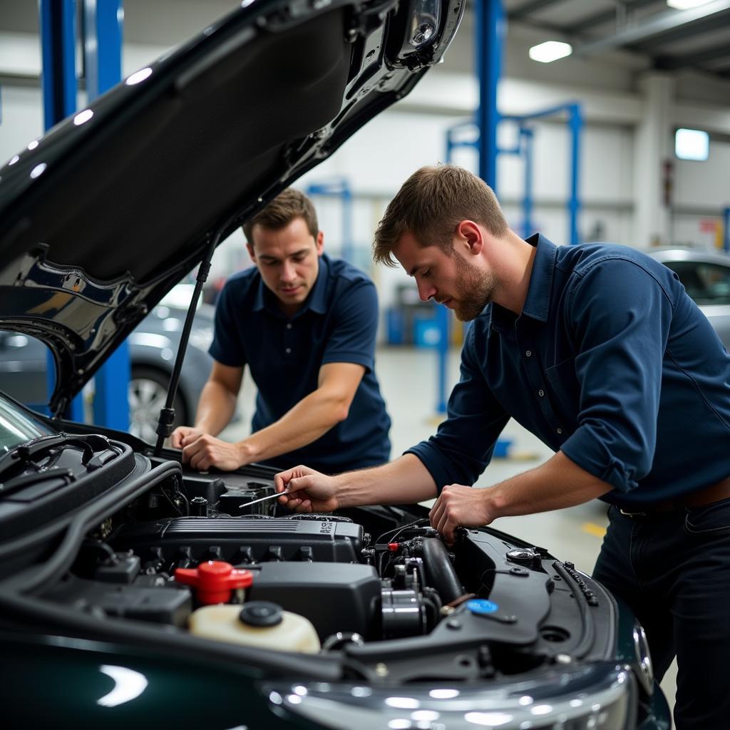 Qualifizierte Mechaniker im Timmann Autohaus