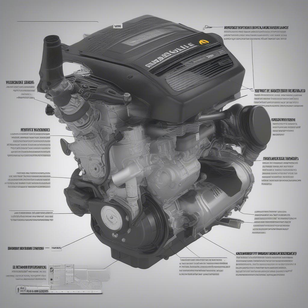 Motorraum eines älteren Renault Kleinwagens