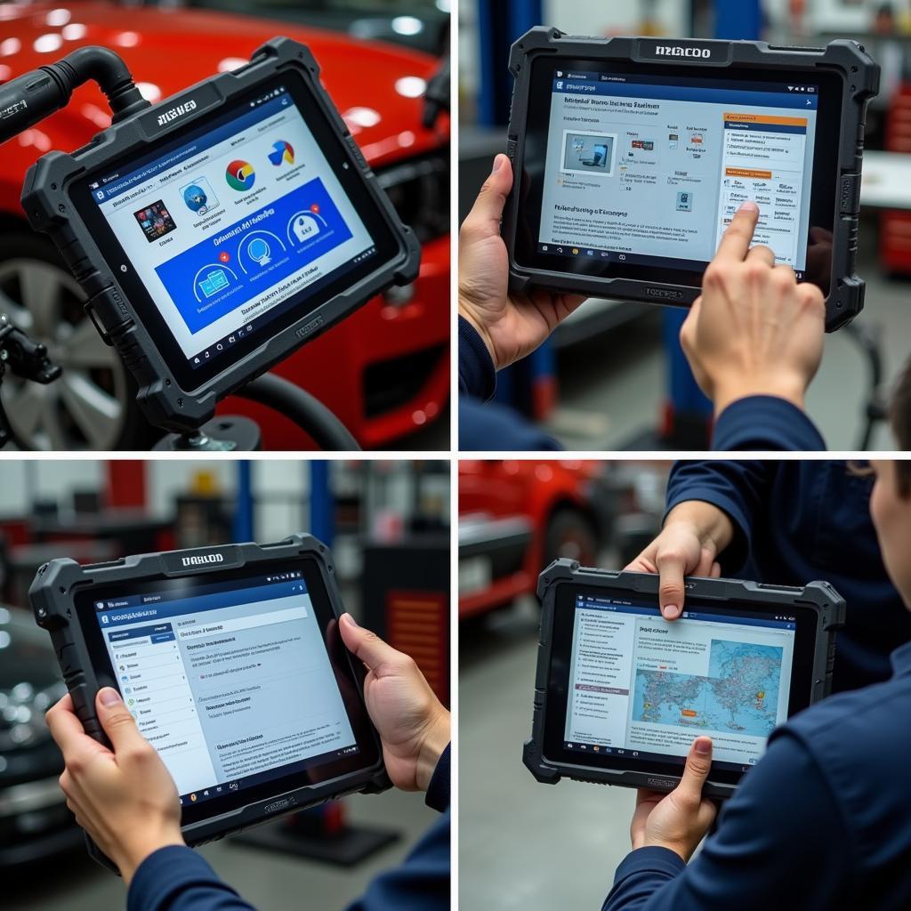 Robuste Tablets in der Autowerkstatt