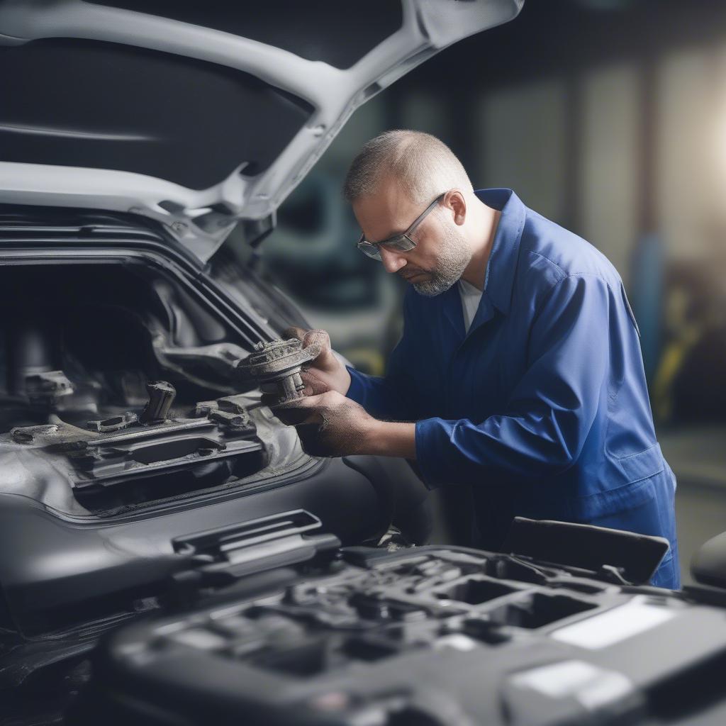 Sachverständiger bei der Arbeit