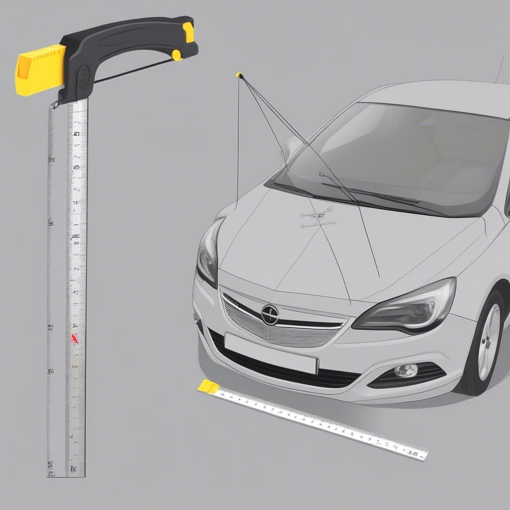 Richtiges Messen der Scheibenwischerlänge beim Opel Astra H