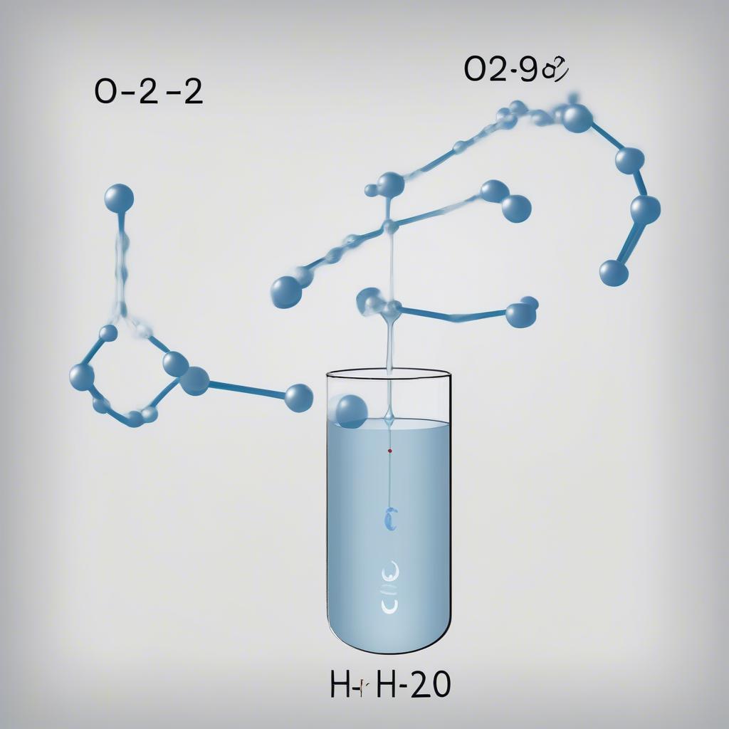 Reaktion von Wasserstoff und Sauerstoff zu Wasser