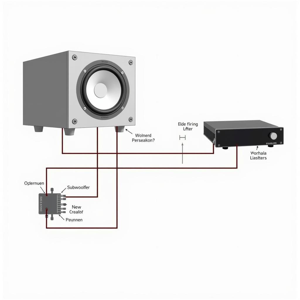 Subwoofer Verkabelung mit Verstärker