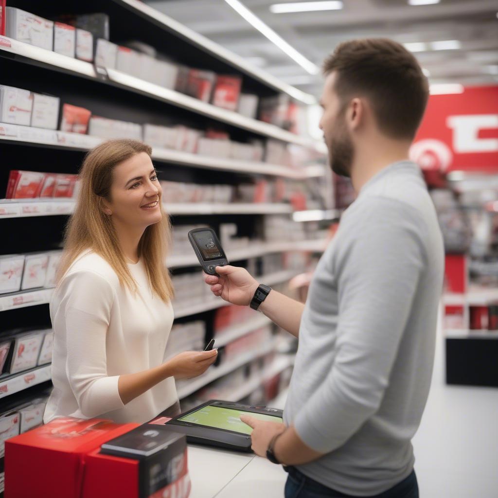 Beratung beim TomTom Navi Kauf im Media Markt