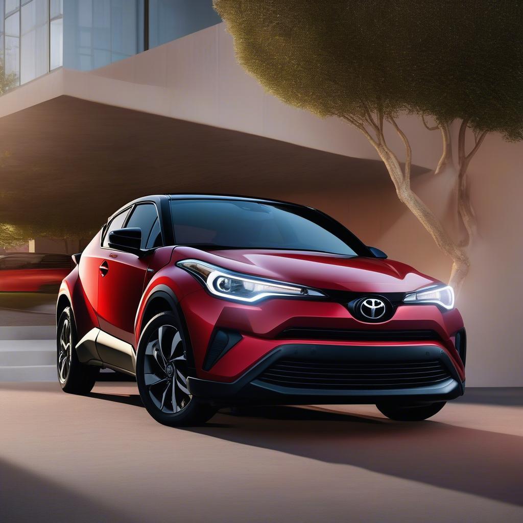 Toyota C-HR 2024 Außenansicht in dynamischem Rot