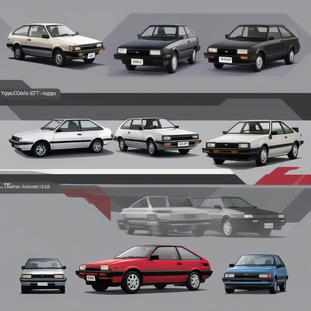 Toyota Corolla GT (AE86) Historie: Bilder der verschiedenen Modelle im Laufe der Jahre