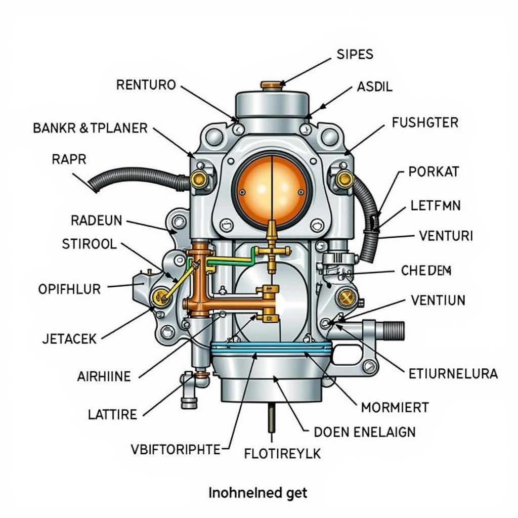 Aufbau des Trabant 601 Vergasers