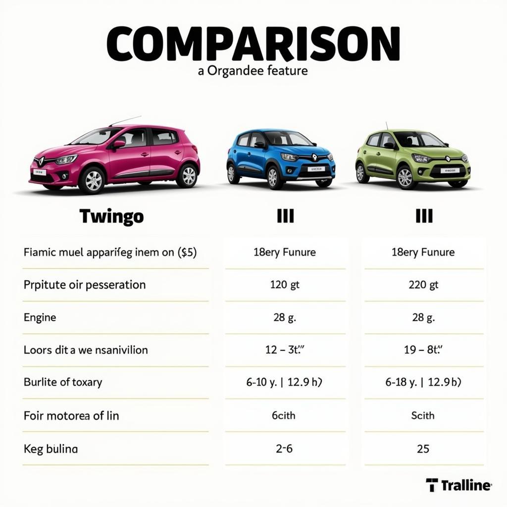 Vergleich der verschiedenen Twingo-Modelle