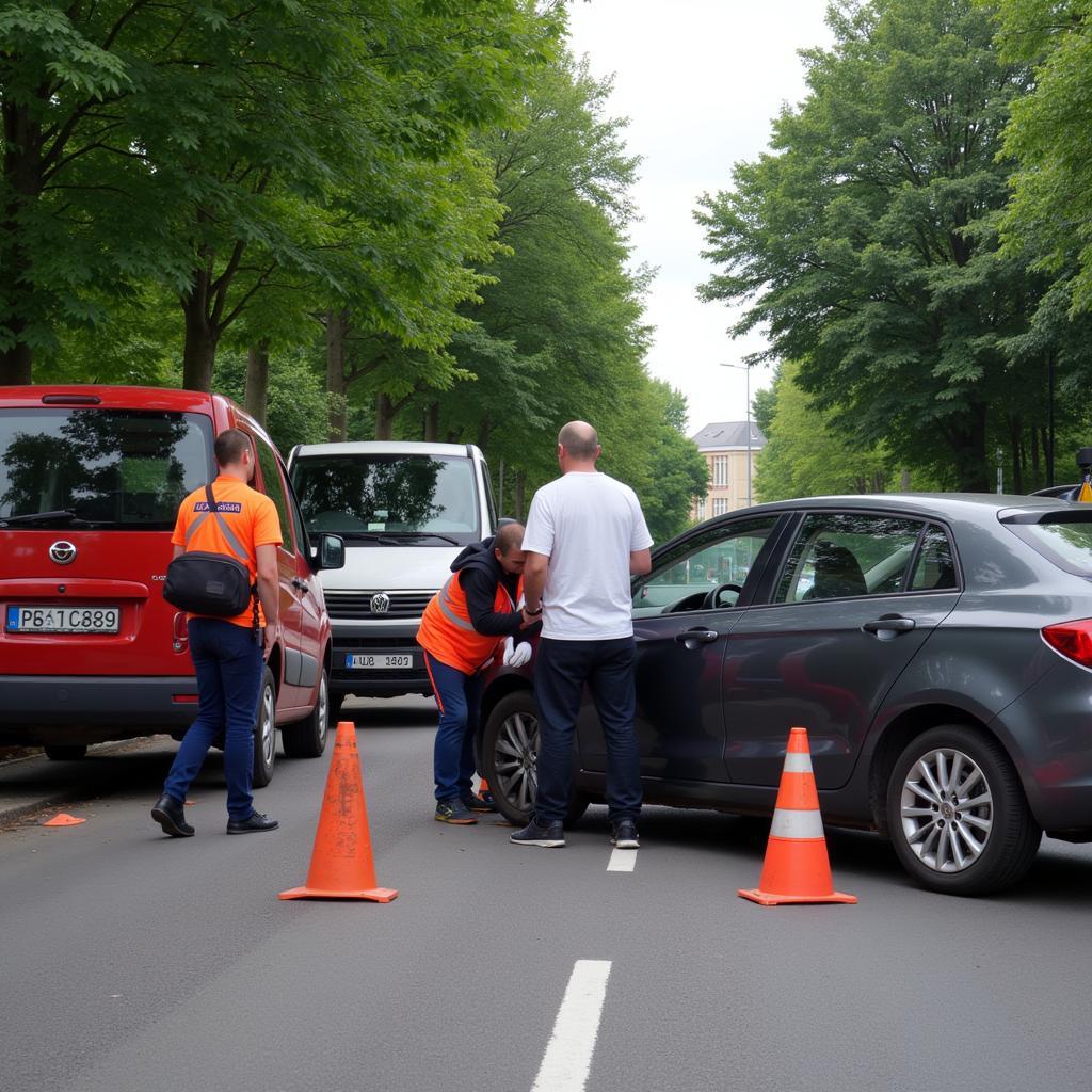 Unfallstelle in Wattenscheid sichern