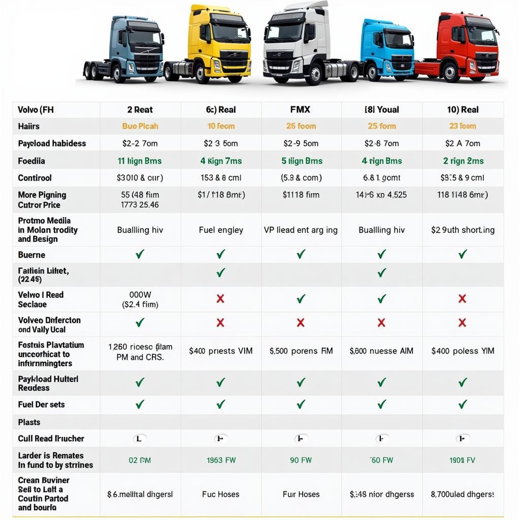 Volvo Hauber Modellvergleich: FH, FM, FMX