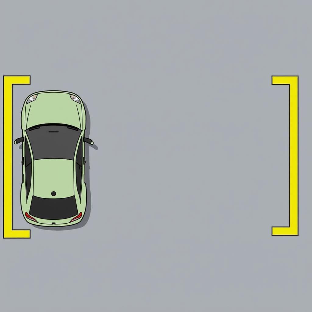 Vorwärts Einparken auf dem Parkplatz