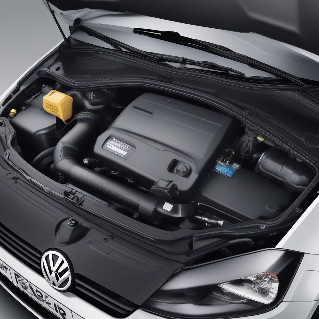 Motorraum eines VW Polo 1