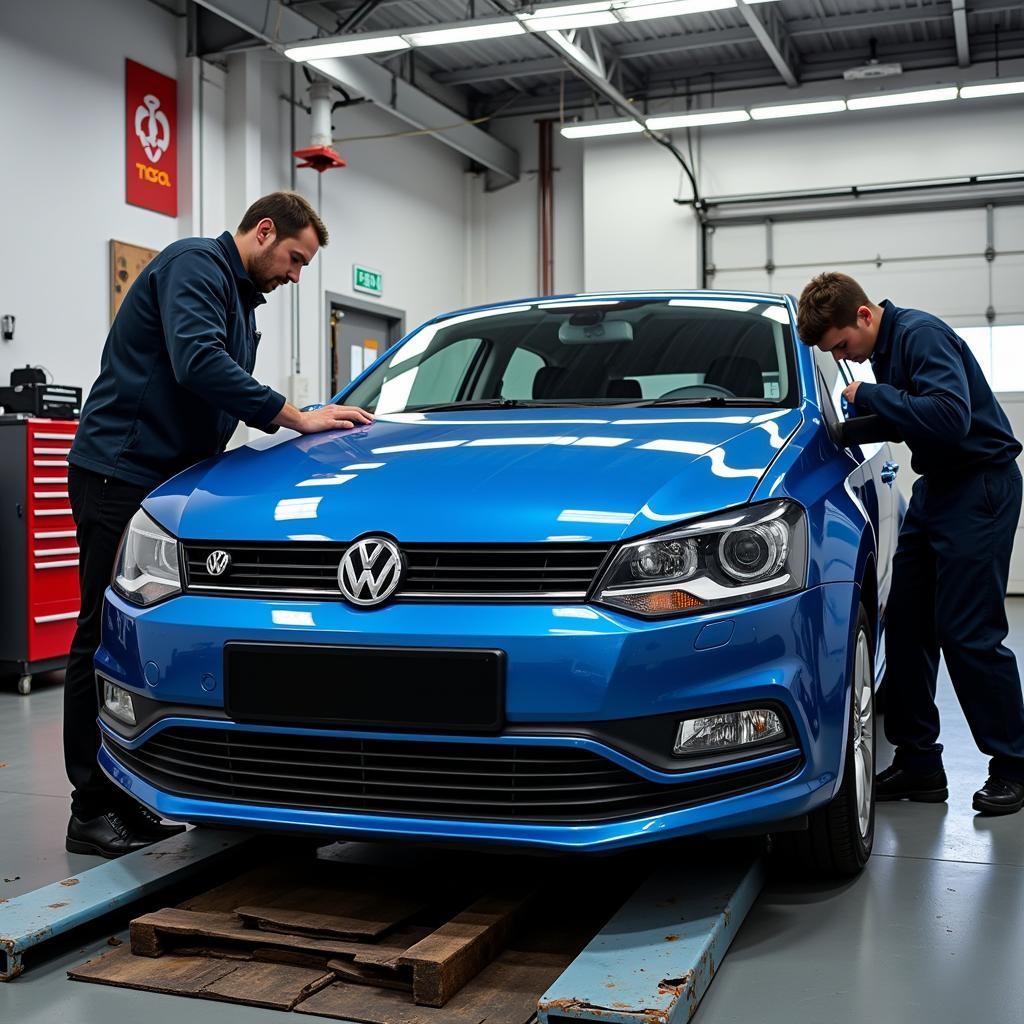 VW Polo in der Werkstatt