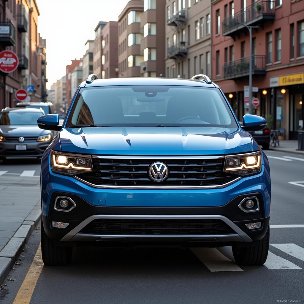 VW T-Cross in der Stadt