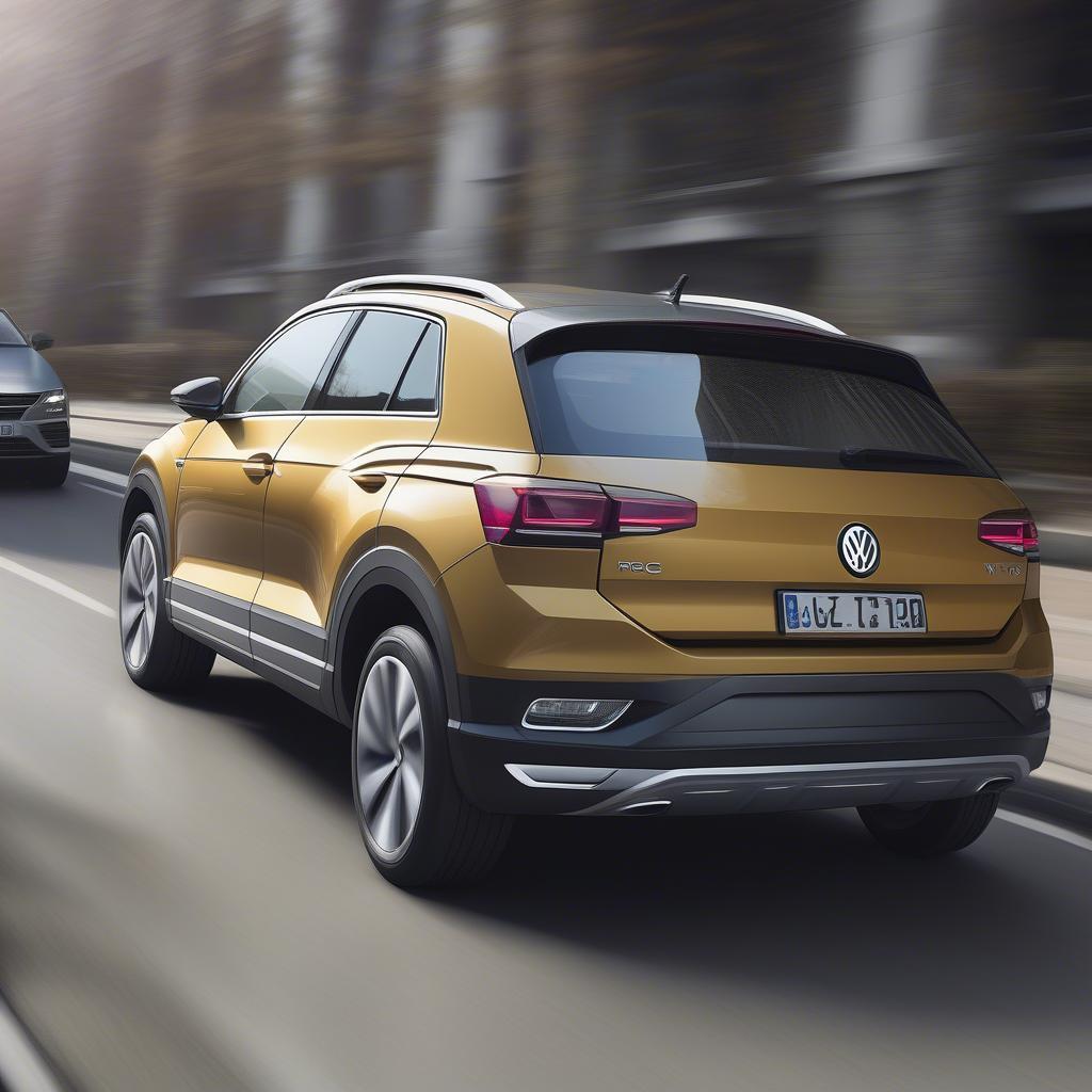 VW T-Roc beim Einparken in eine enge Parklücke