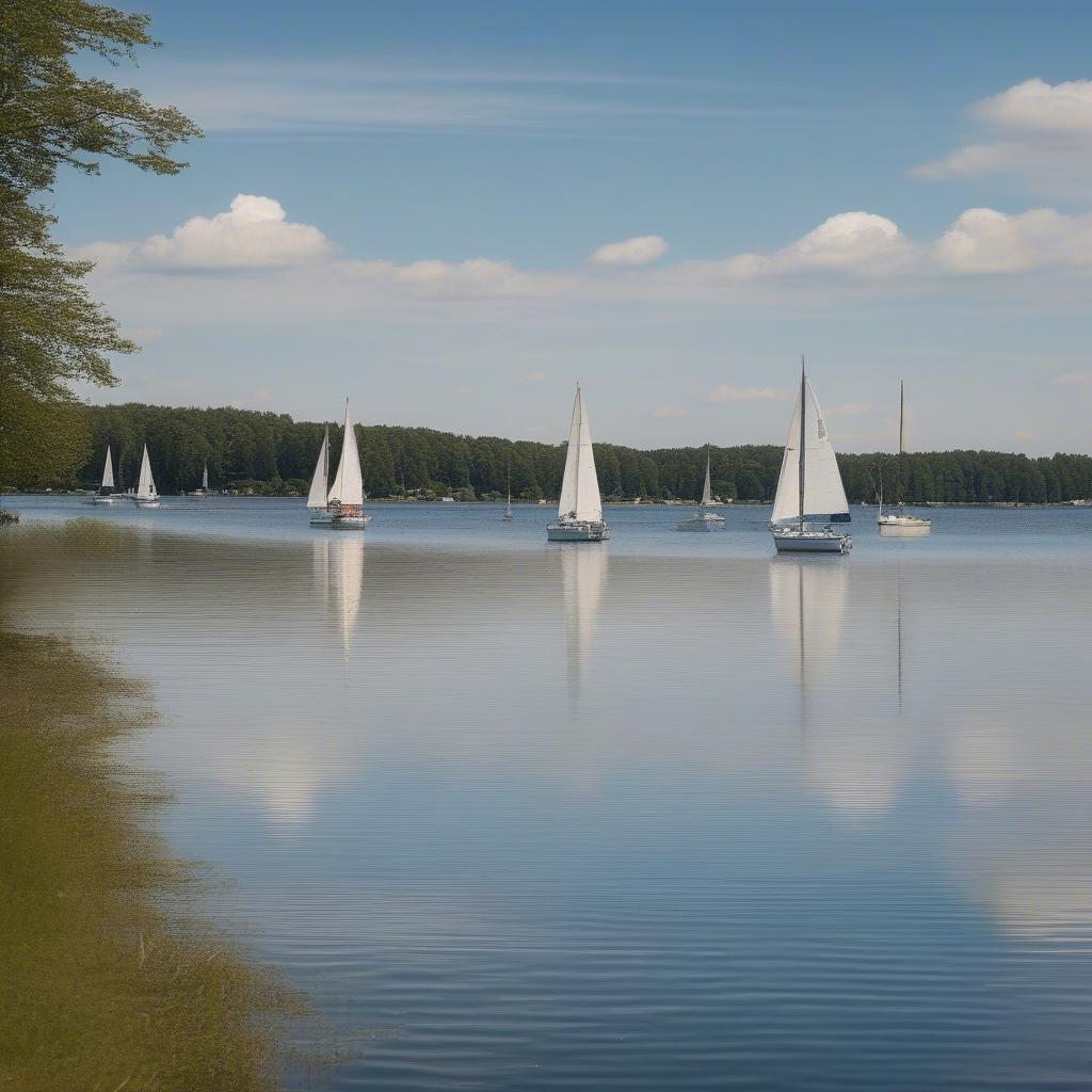 Die schöne Seenlandschaft von Waren (Müritz)