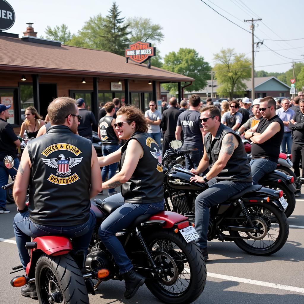 Treffen eines 1er Biker Clubs