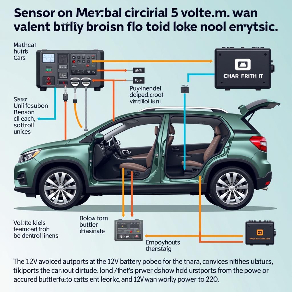 5 Volt Spannung im Auto: Darstellung der Spannungsversorgung elektronischer Komponenten.