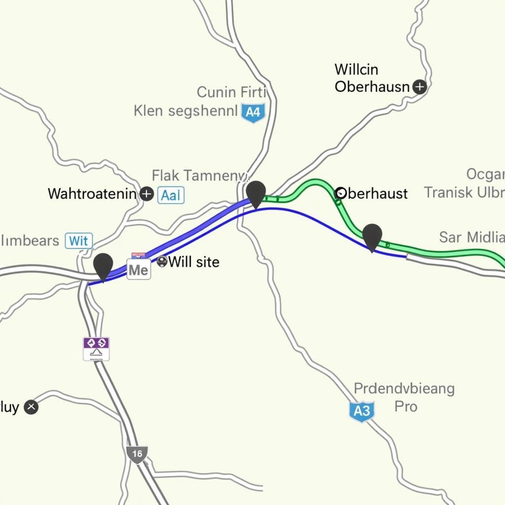 Umfahrungsmöglichkeiten bei Stau auf der A3 bei Oberhausen