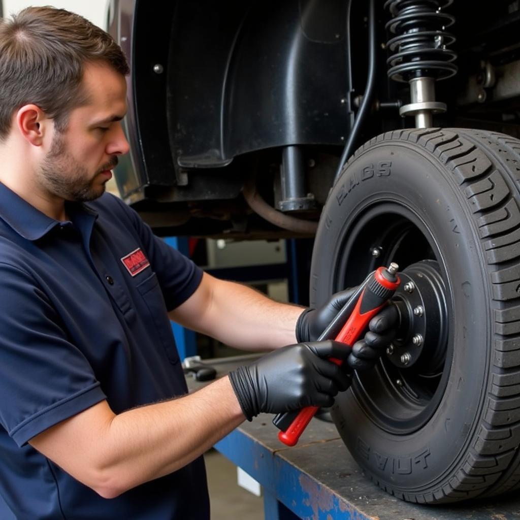 Reparatur des ABC Fahrwerks