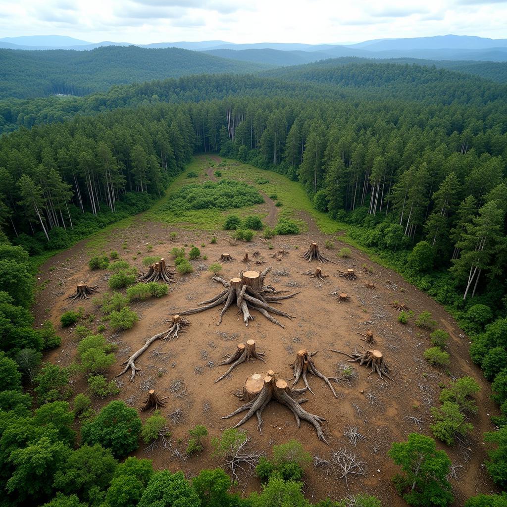 Abholzung des Regenwaldes für Palmölplantagen