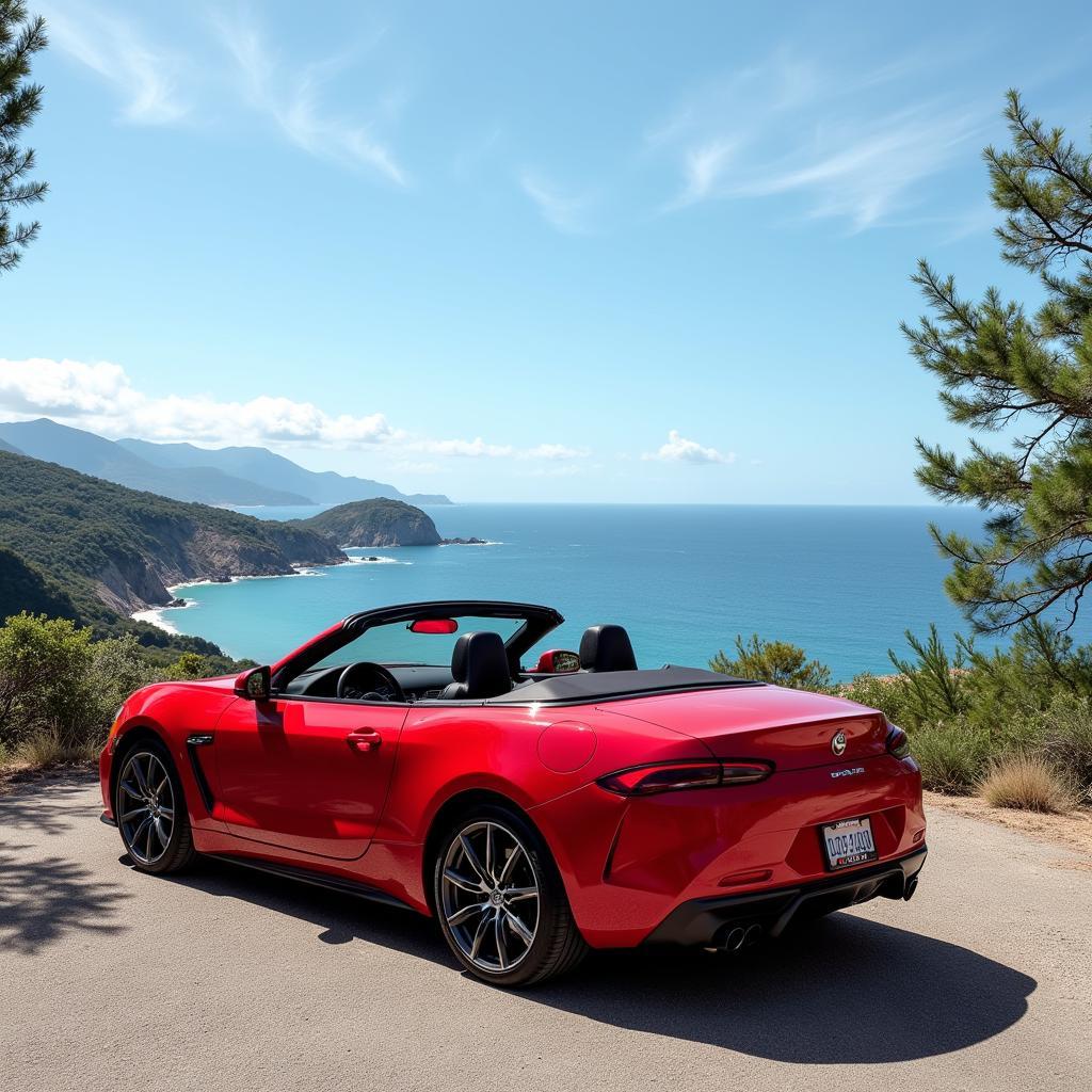 Sportlicher Roadster am Meer