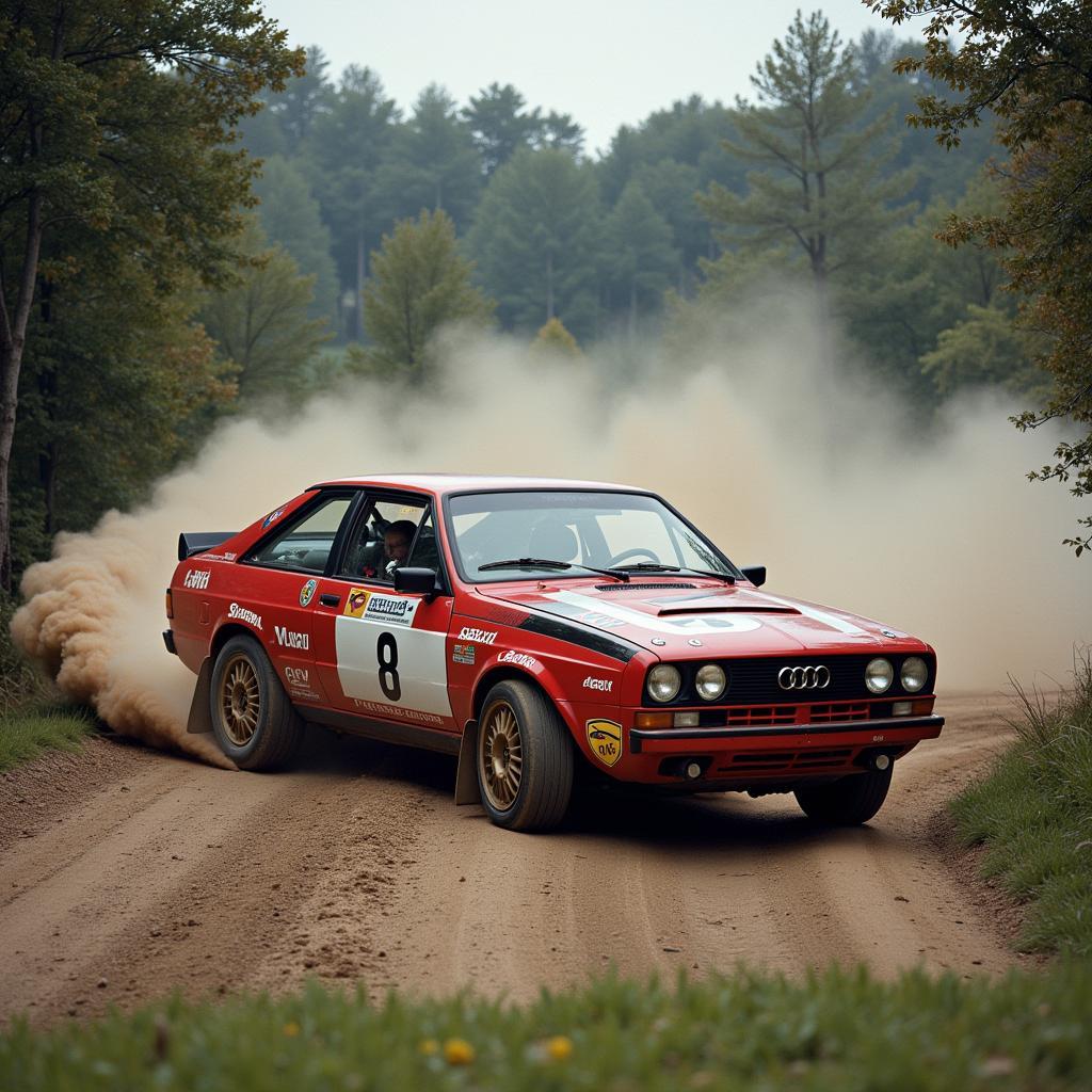 Audi Coupé Quattro B2 im Rallye-Einsatz