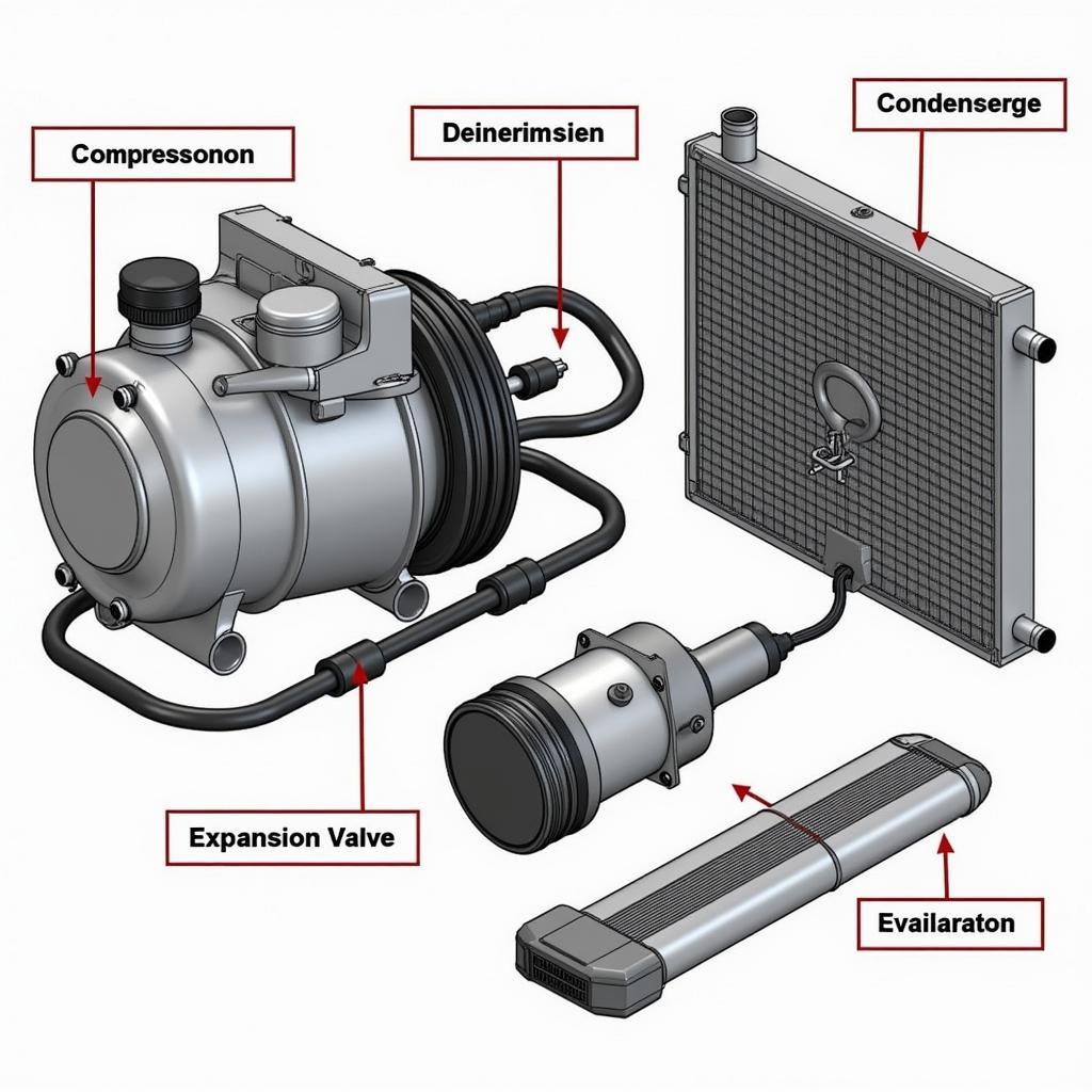 Auto Aircon Komponenten: Ein detaillierter Blick auf die Hauptbestandteile.