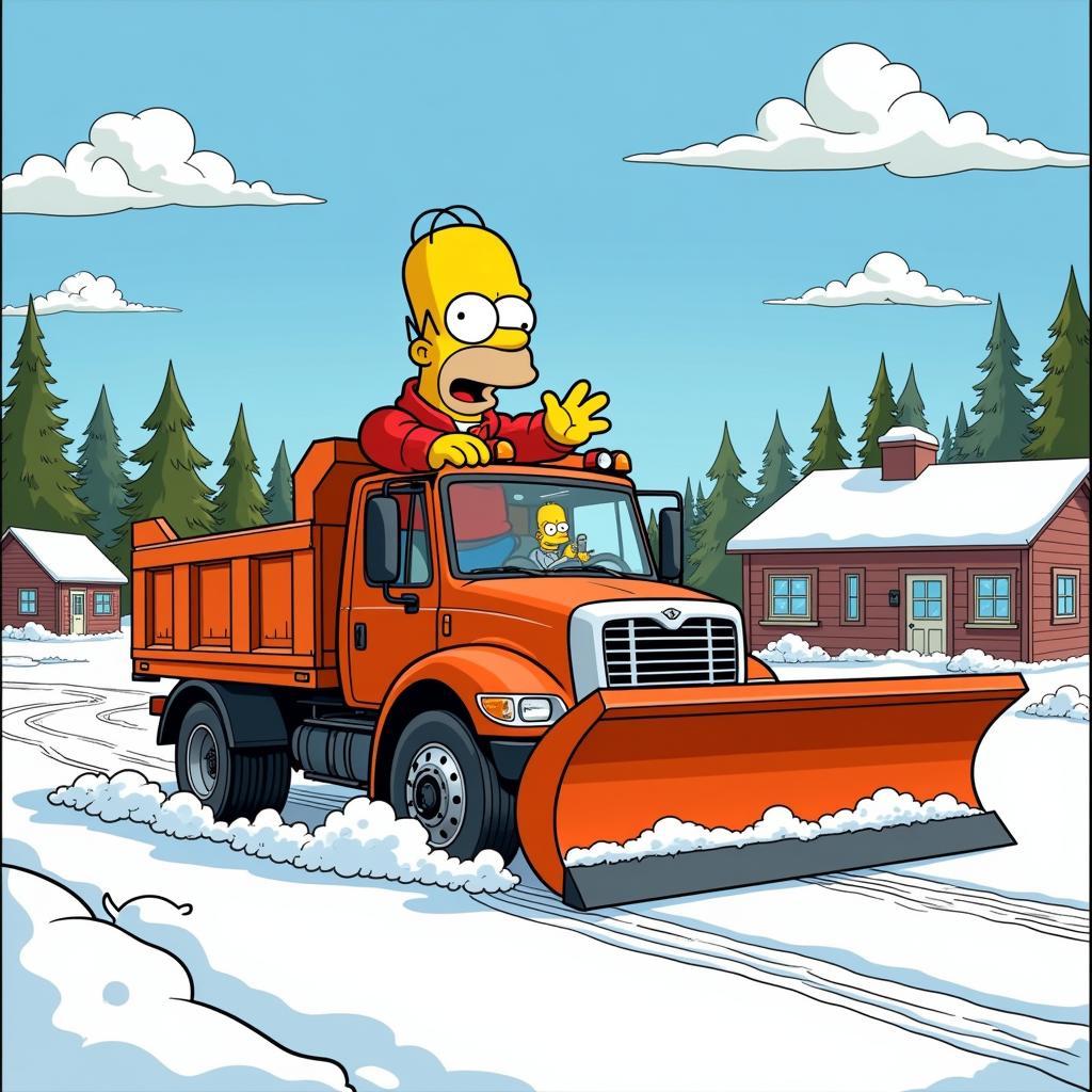 Barney Gumble als King of the Plow, Homers Konkurrenz.