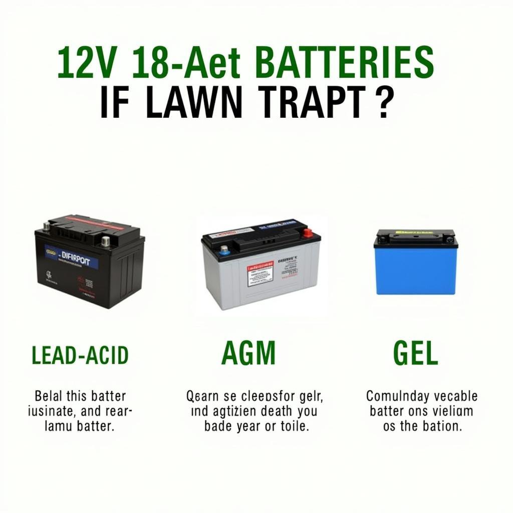 Batterietypen für Rasentraktoren