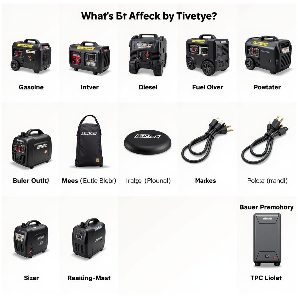 Bauer Generator Typen: Benzin, Diesel und Inverter