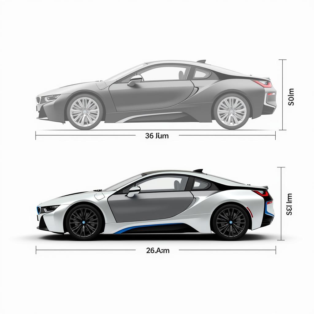 Abmessungen und Gewicht des BMW i8