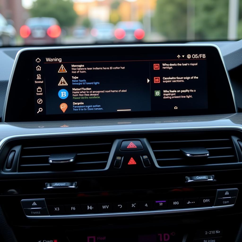 BMW iDrive Display Warnungen