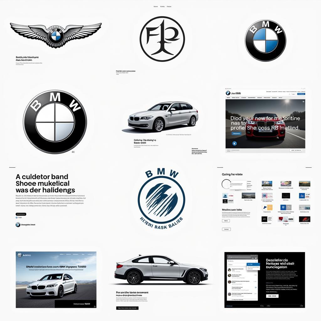 Beispiel für BMW Branding mit der charakteristischen Schriftart