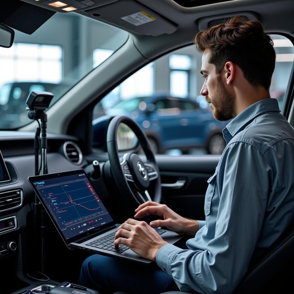 Fahrzeugdiagnose mit modernster Technik bei einem Bosch Dienst in Kronach