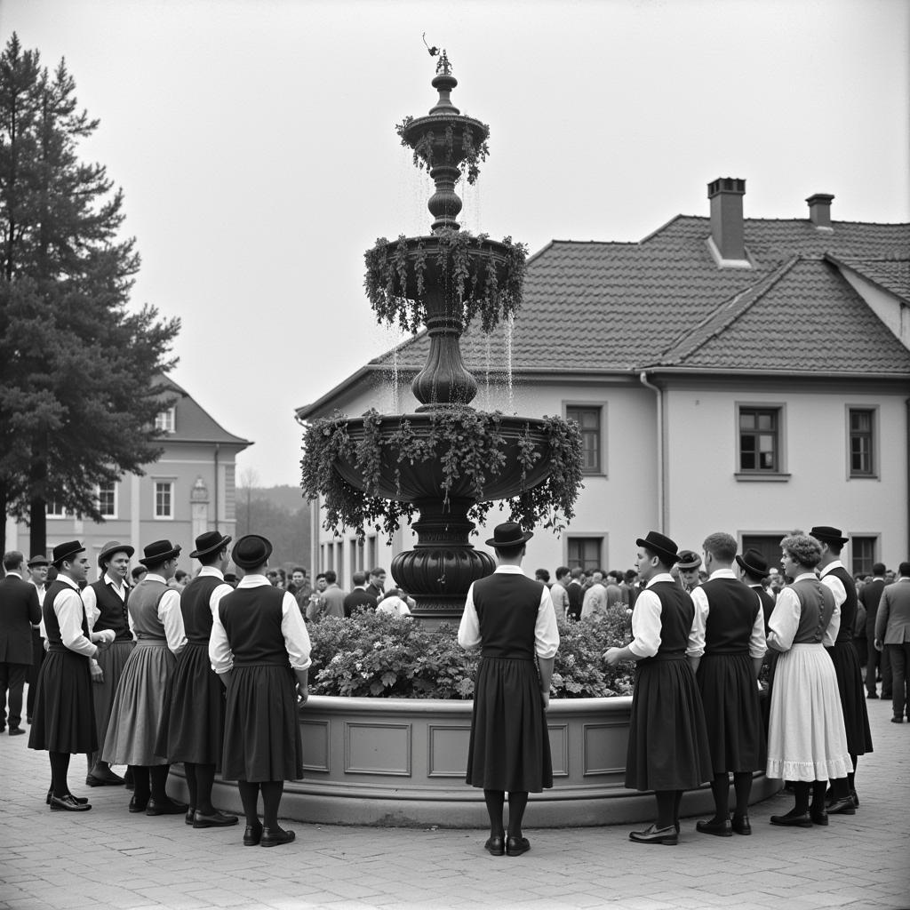 Historische Aufnahme vom Brunnenfest Bad Breisig