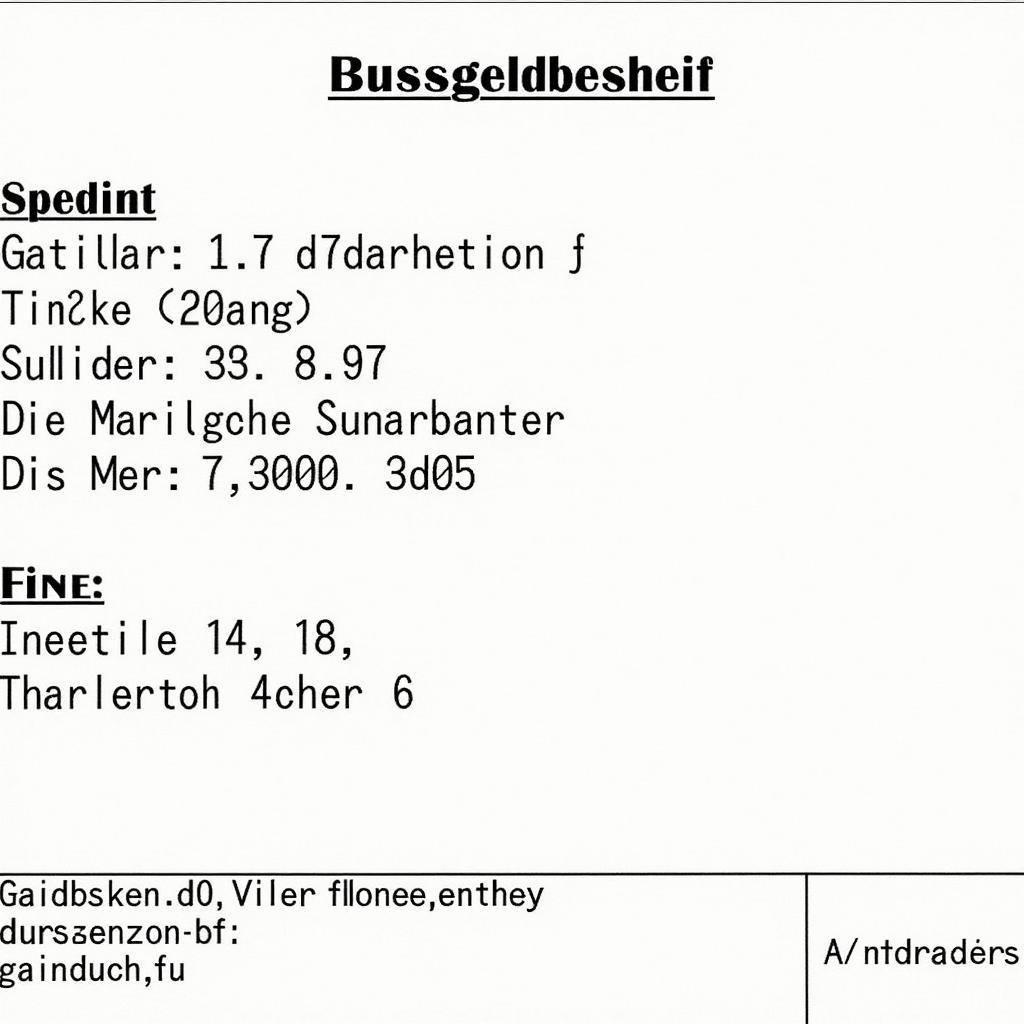 Bußgeldbescheid wegen Geschwindigkeitsüberschreitung