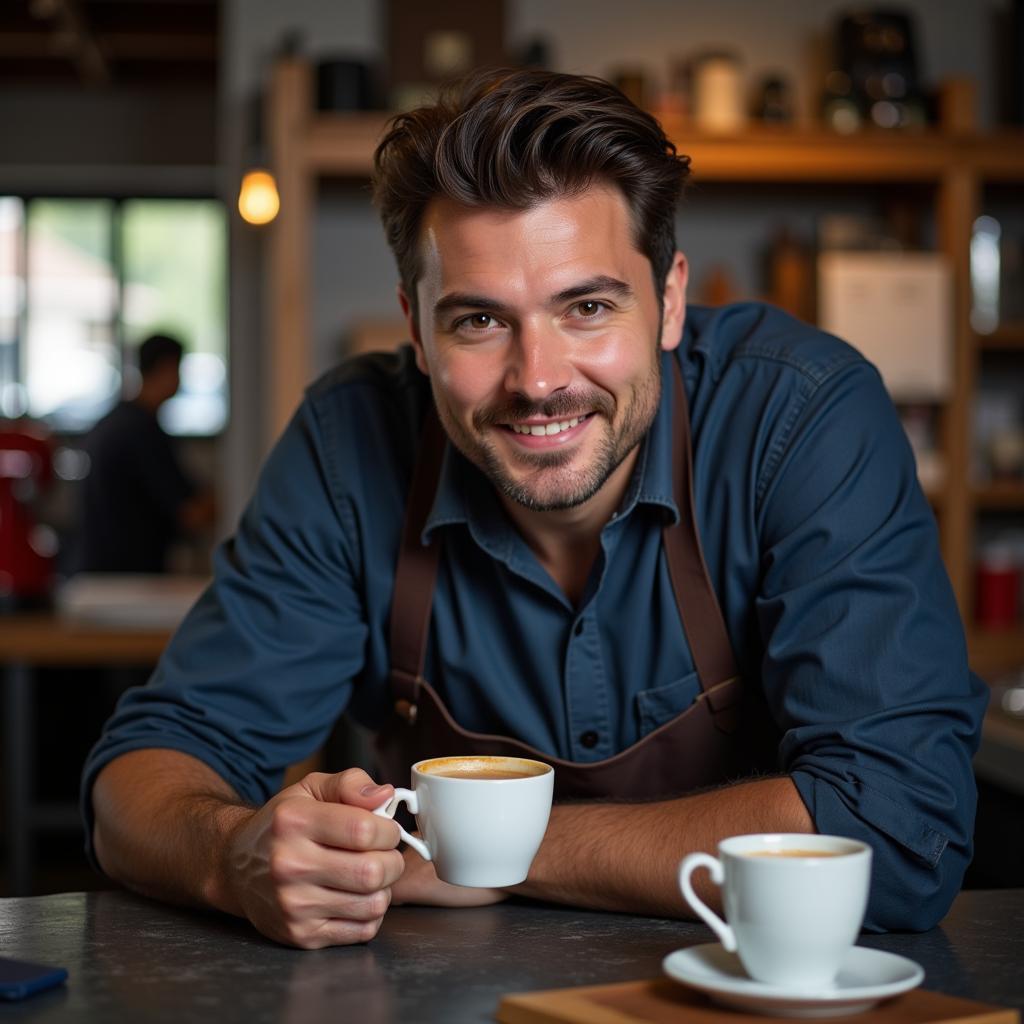 Cappuccino Pause in der Werkstatt für mehr Energie