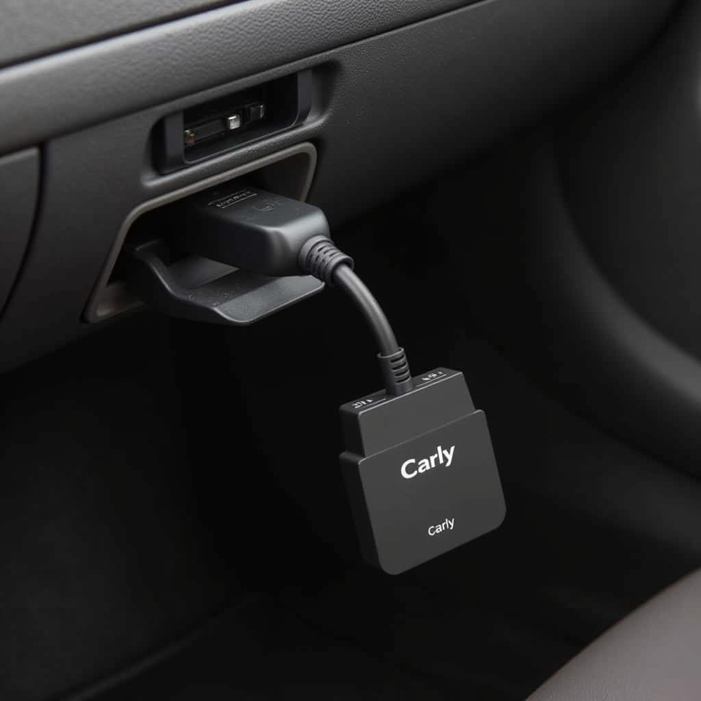 Carly Adapter Generation 2 angeschlossen an OBD-Port