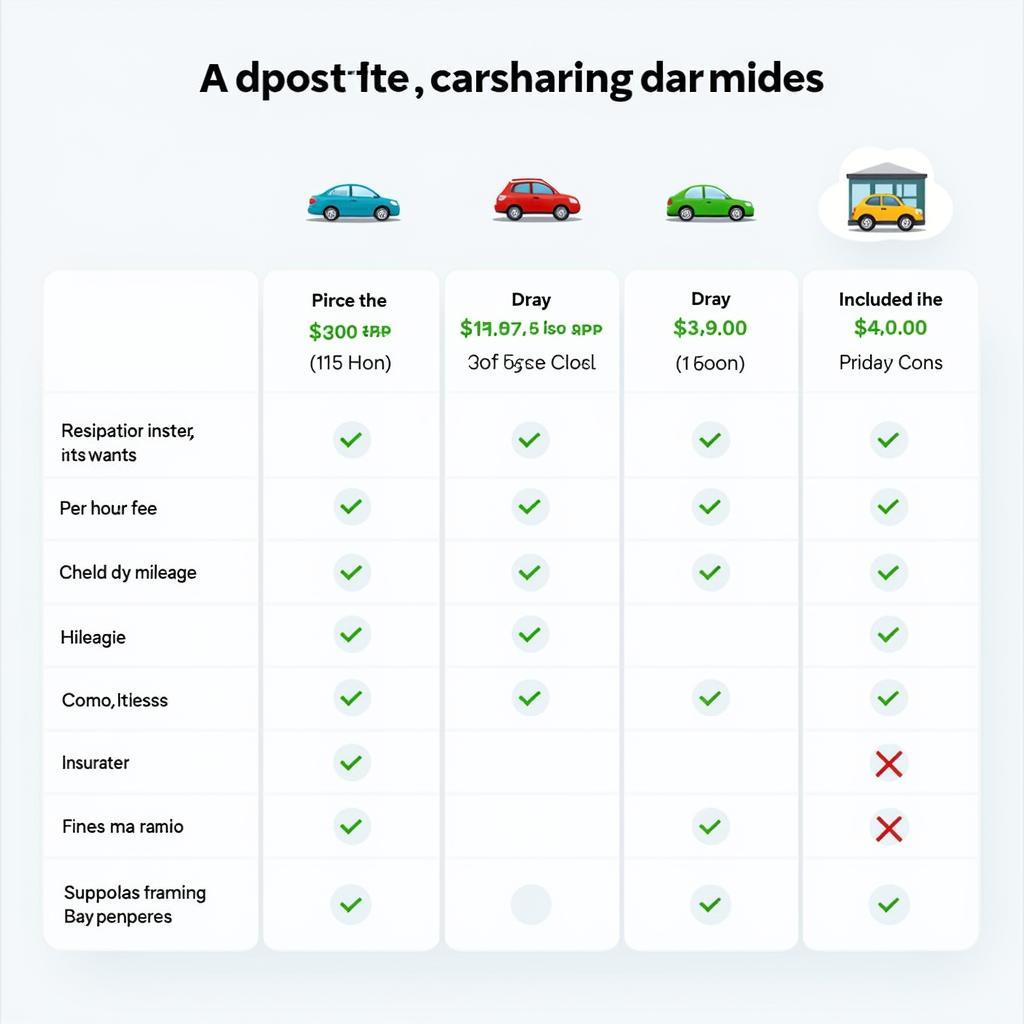 Kosten und Leistungen verschiedener Carsharing Anbieter