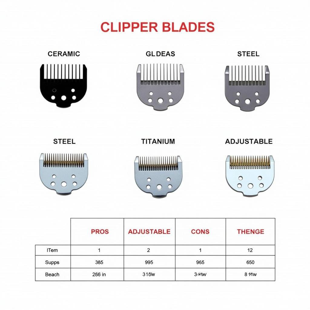 Clipper Schneidsatz Typen