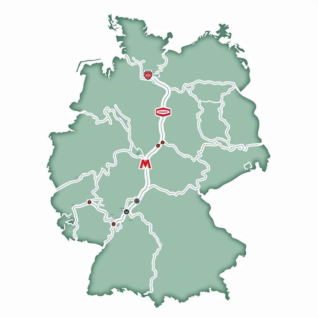 CNG Tankstellen Deutschland Karte: Standorte der CNG Tankstellen in Deutschland.