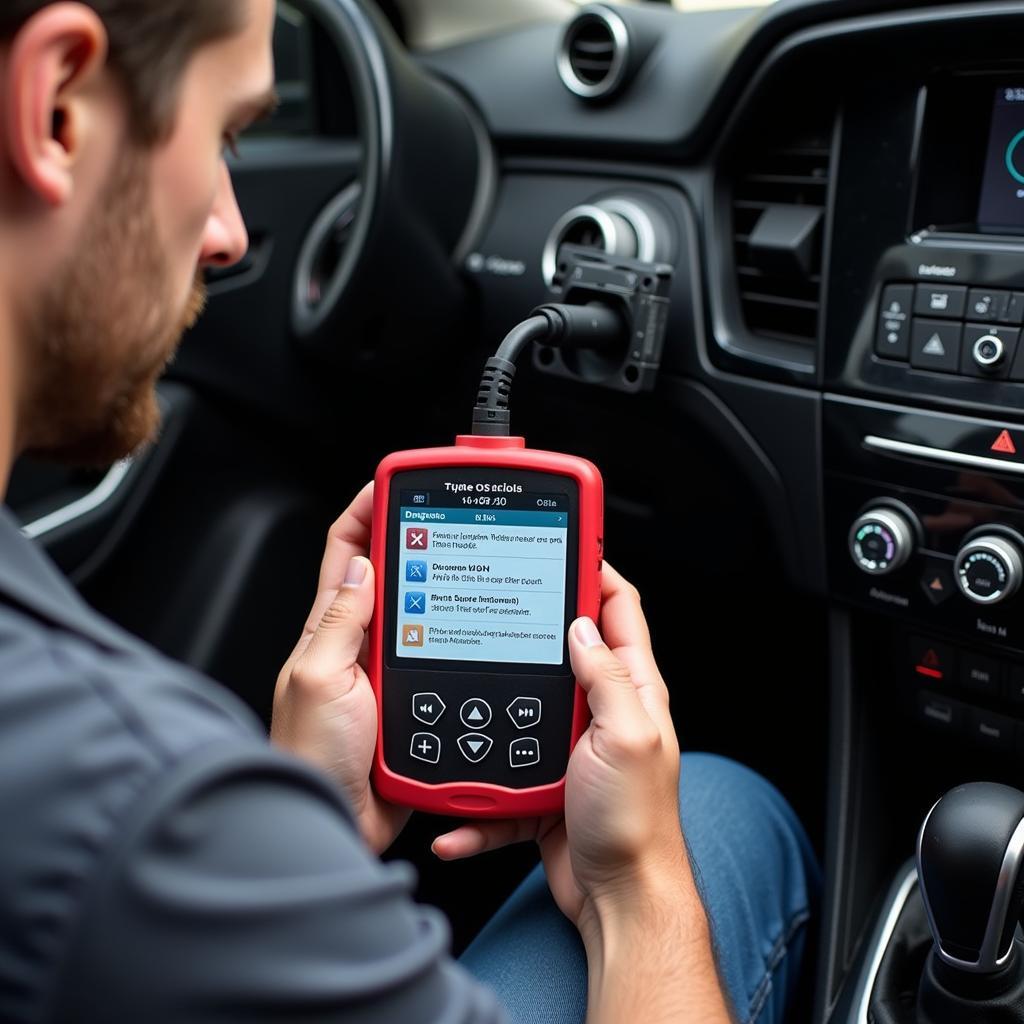 Diagnosegerät im Auto