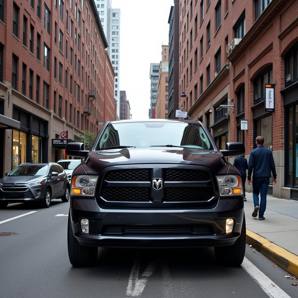 Dodge Ram parken in der Stadt