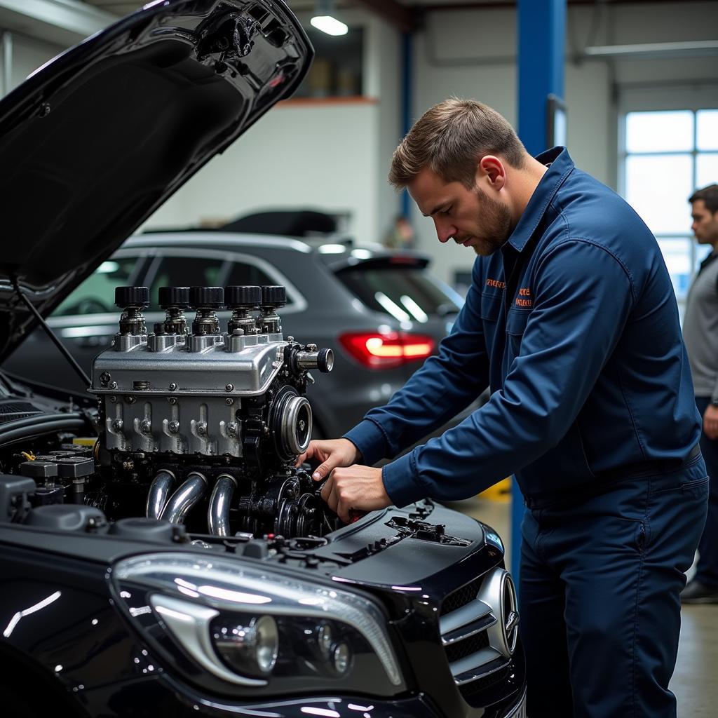 Reparatur eines Dreizylindermotors in München